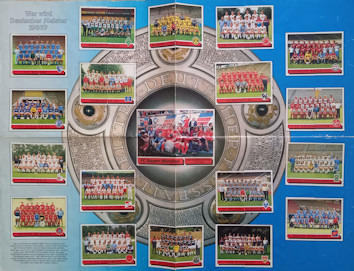 Album Sammelalbum Panini Bundesliga 1985-1986 Fussball 86 Poster-2 mit Meisterbild Bayern München