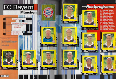 Album Sammelalbum Panini Bundesliga 1997-1998 97/98 Endphase innen