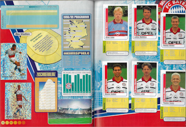 Album Sammelalbum Panini Bundesliga 1998-1999 Fussball 99 innen