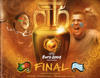 Offizielles Programm Programmheft EM 2004 Finale Portugal-Griechenland