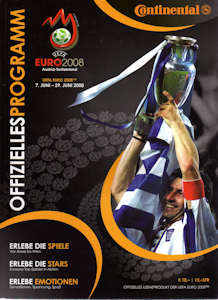 Offizielles Programm Programmheft EM 2008 EURO 2008 Continental official programme Gesamtprogramm deutsch
