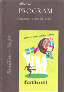 Offizielles Programm official programme Programmheft WM 1958 Gruppe 4 Brasilien-Sowjetunion UdSSR