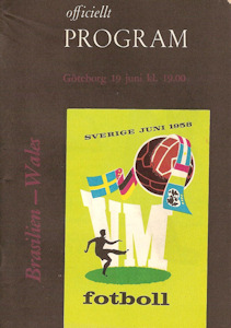 Offizielles Programm official programme Programmheft WM 1958 Viertelfinale Brasilien-Wales