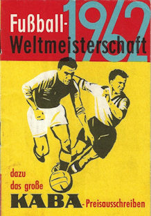 Programm official programme Programmheft WM 1962 Zweitprogramm Kaba Edition