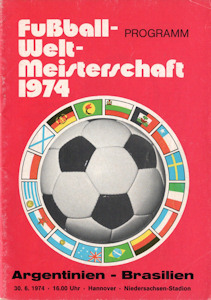 Offizielles Programm official programme Programmheft WM 1974 Gruppe A Argentinien - Brasilien