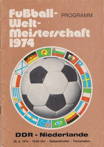 Offizielles Programm official programme Programmheft WM 1974 Gruppe A DDR - Niederlande