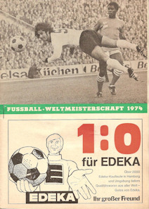 Offizielles Programm Programmheft WM 1974 Gruppe 1 Gruppe I DDR - BR Deutschland Zweitprogramm Lipphardts Sportprogramm