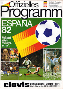 Offizielles Programm Programmheft WM 1982 Excklusiv-Ausgabe BR Deutschland, Österreich, Schweiz Gesamtprogramm Clavis