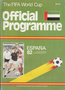 Offizielles Programm Programmheft WM 1982 Gesamtprogramm official programme Arabic VAE Edition Englisch