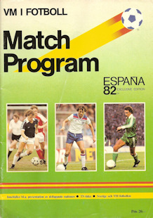 Offizielles Programm Programmheft WM 1982 Gesamtprogramm official programme Swedish Edition Schwedische Ausgabe Match Program VM I Fotboll