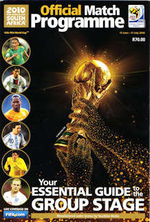 Offizielles Programm official programme Programmheft WM 2010 World Cup 2010 Gesamt Gesamtprogramm Vorrunde