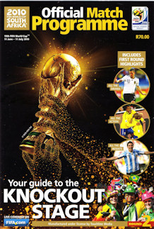 Offizielles Programm official programme Programmheft WM 2010 World Cup 2010 Gesamtprogramm Knockout-Stage
