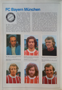 Album Sammelalbum Bergmann Bundesliga 1973-1974 Unsere Fußballstars 1973/1974 innen