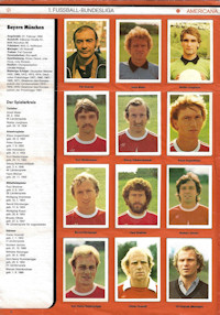 Album Sammelalbum Americana Bundesliga 1979-1980 Fussball 1980 1. und 2. Bundesliga Süd innen