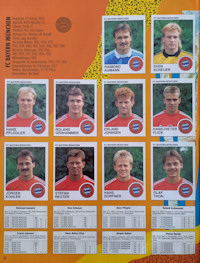 Album Sammelalbum Panini Bundesliga 1989-1990 Fussball 90 innen