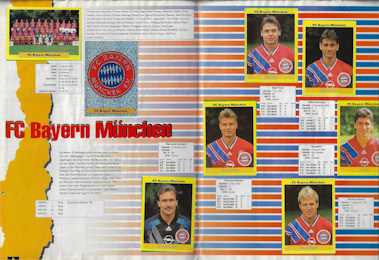 Album Sammelalbum Panini Bundesliga 1993-1994 Fussball 94 innen