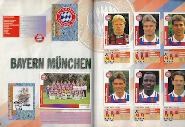 Album Sammelalbum Panini Bundesliga 1995-1996 Fussball 96 innen