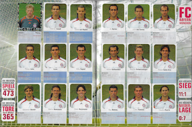 Album Sammelalbum Panini Bundesliga 2006-2007 Fussball 2006/2007 innen
