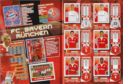 Album Sammelalbum Panini Topps Bundesliga 2009-2010 Fussball 2009/2010 innen