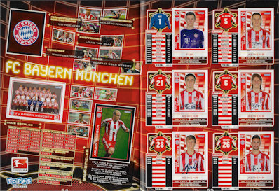 Album Sammelalbum Panini Topps Bundesliga 2010-2011 Fussball 2010/2011 innen
