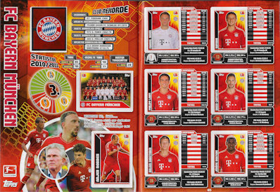 Album Sammelalbum Panini Topps Bundesliga 2011-2012 Fussball 2011/2012 innen