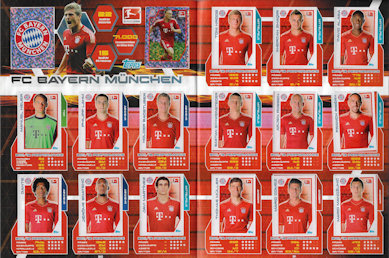 Album Sammelalbum Panini Topps Bundesliga 2012-2013 Fussball 2012/2013 innen