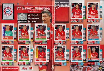 Album Sammelalbum Panini Topps Bundesliga 2019-2020 Fußball Fussball 2019/2020 innen