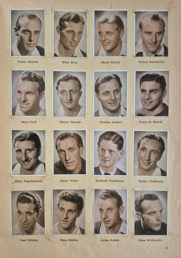 Album Sammelalbum Fußball Fussball 1950/51 Oberliga West Mercator Serie F8