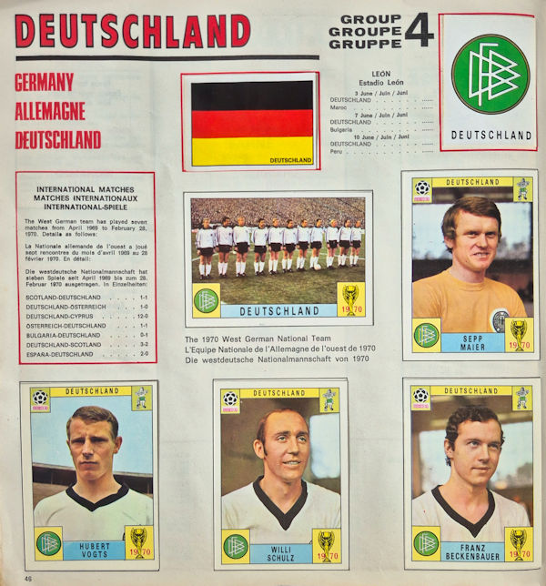 WM 1970 Album Panini World Cup 1970 Mexico Sammelalbum Panini internationale Ausgabe