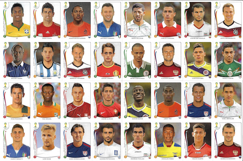 Album Sammelalbum Panini WM 2014 Brasilien Brasil World Cup Fußball-Weltmeisterschaft WM 2014 Update Sticker 1