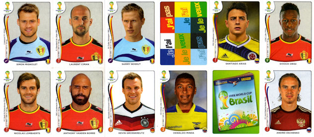 Album Sammelalbum Panini WM 2014 Brasilien Brasil World Cup Fußball-Weltmeisterschaft WM 2014 Update Sticker Belgien