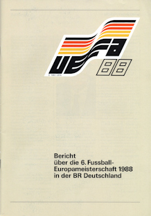 Buch Heft EM 1988 official Report Bericht über die 6. sechste Fussball-Europameisterschaft 1988 in Deutschland