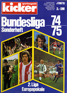 Bundesliga 1974/1975 74/75 Kicker Sportmagazin Sonderheft Vorschau