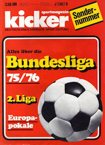 Bundesliga 1975/1976 75/76 Kicker Sportmagazin Sonderheft Vorschau