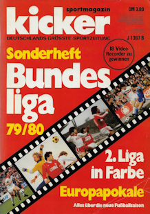 Bundesliga 1979/1980 79/80 Kicker Sportmagazin Sonderheft Vorschau
