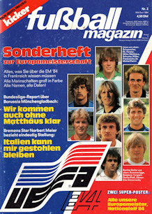 EM 1984 Kicker Sonderheft Fußball-Magazin Fussball-Magazin Europameisterschaft EM 1984 Frankreich