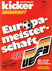 EM 1988 Kicker Sonderheft Europameisterschaft EM 88 Deutschland
