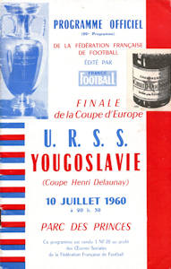 Offizielles Programm Programmheft Finale EM 1960 EURO 1960 UdSSR-Jugoslawien