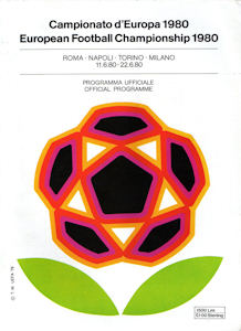 Offizielles Programm Programmheft EM 1980 Italienisch-Englische Version_Italian-English-Edition