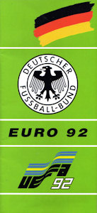Offizielles Programm EM 1992 EURO 1992 Media Guide DFB