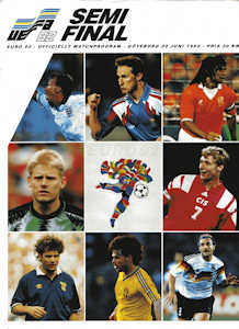 Offizielles Programm Programmheft EM 1992 Halbfinale Niederlande - Dänemark