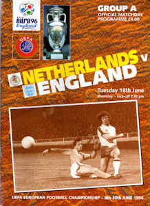 Offizielles Programm Programmheft EM 1996 Gruppe A Niederlande-England