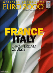 Offizielles Programm Programmheft EM 2000 Finale Frankreich-Italien