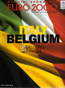 Offizielles Programm EM 2000 Gruppe B Italien-Belgien