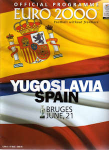 Offizielles Programm EM 2000 Gruppe C Jugoslawien-Spanien