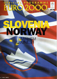 Offizielles Programm EM 2000 Gruppe C Slowenien-Norwegen