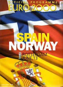 Offizielles Programm EM 2000 Gruppe C Spanien-Norwegen
