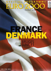Offizielles Programm EM 2000 Gruppe D Frankreich-Dänemark