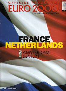 Offizielles Programm EM 2000 Gruppe D Frankreich-Niederlande