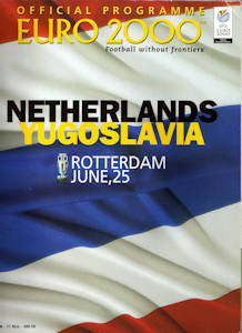 Offizielles Programm Programmheft EM 2000 Viertelfinale Niederlande-Jugoslawien